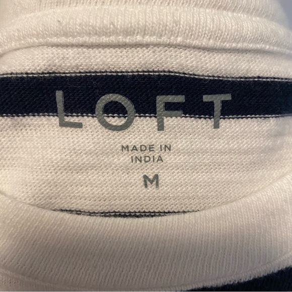 LOFT Puff Sleeve Striped Sweatshirt - Picture 5 of 6